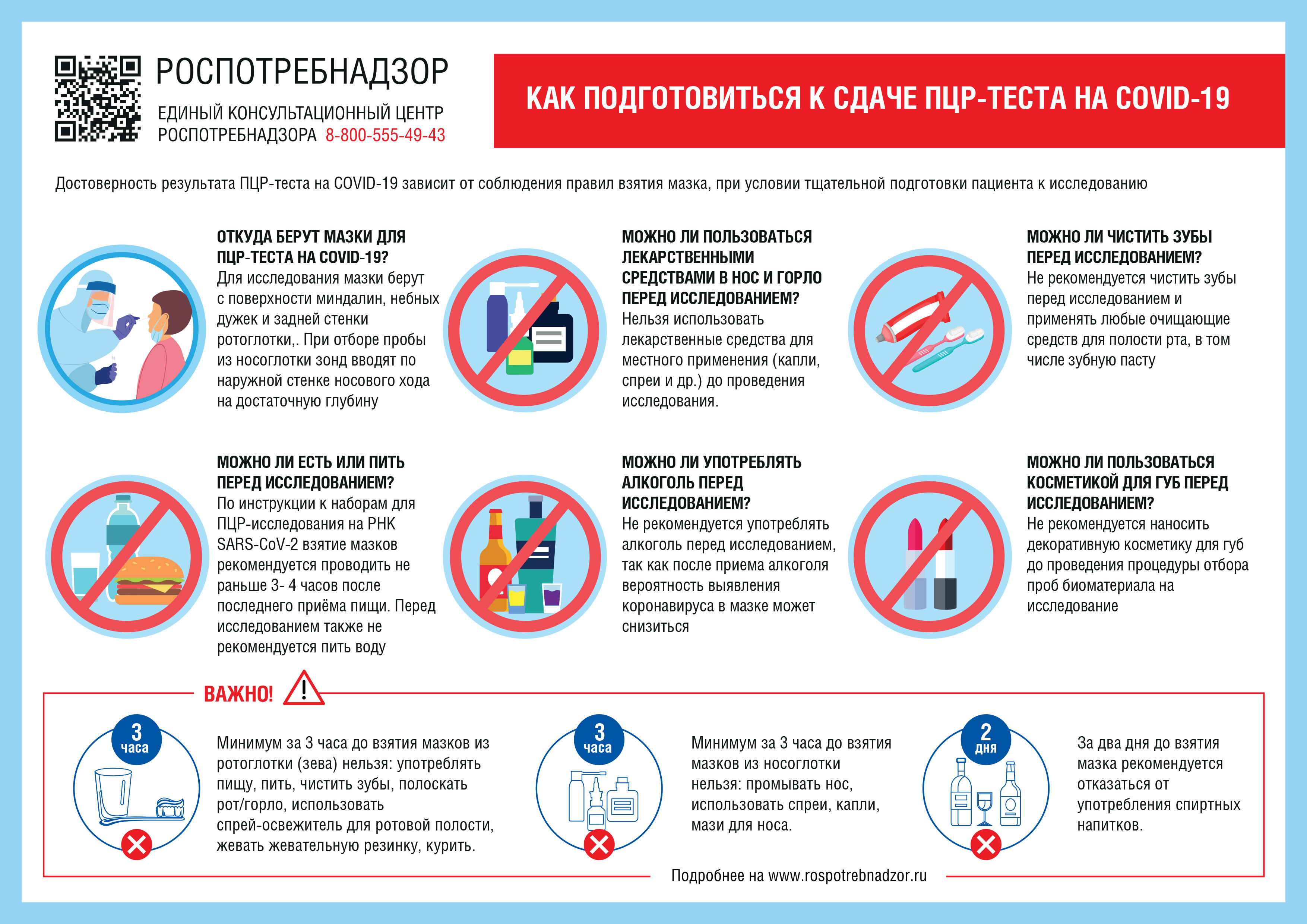 О рекомендациях как подготовиться к сдаче ПЦР-теста на COVID-19