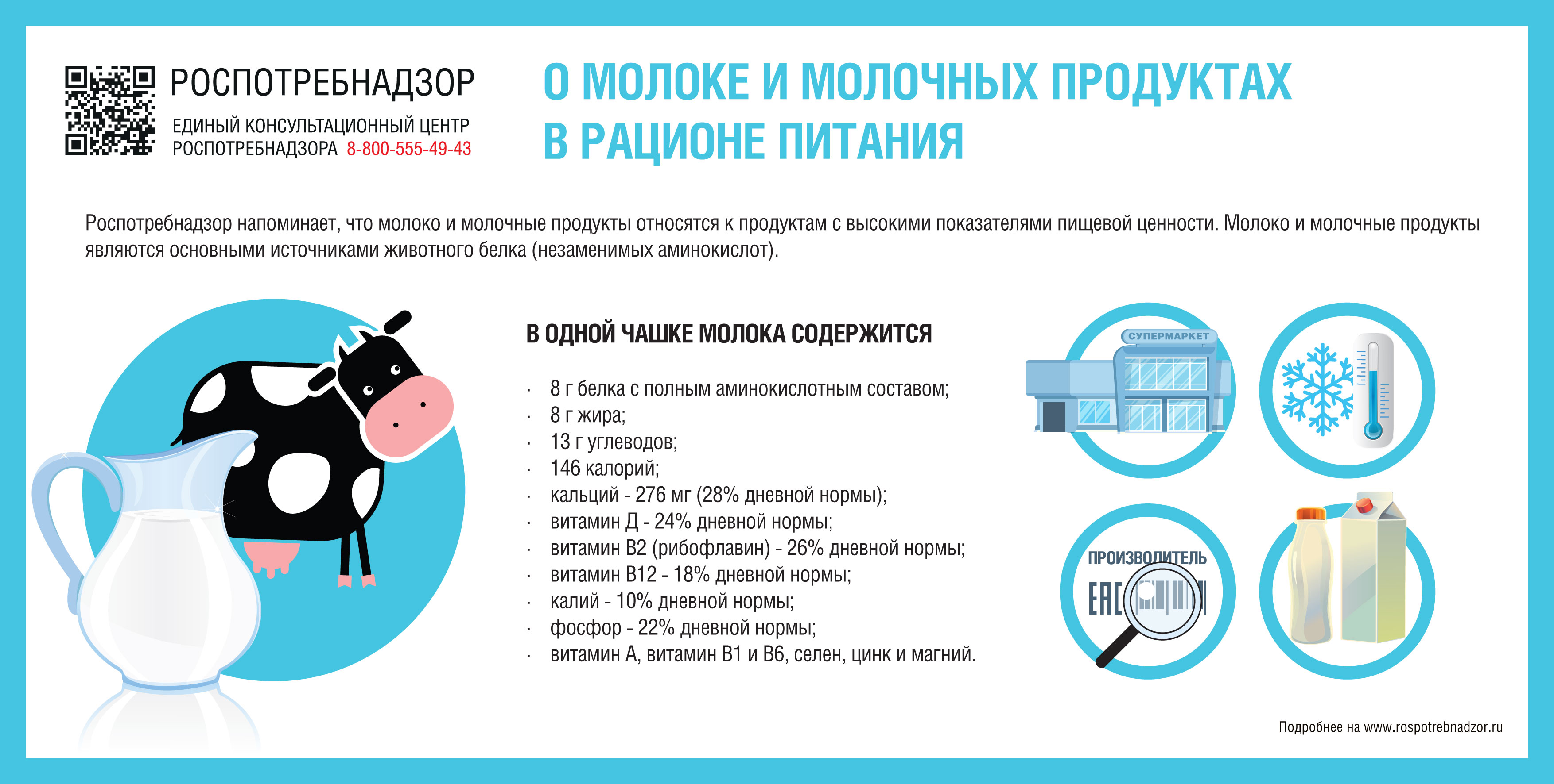 О молоке и молочных продуктах в рационе питания