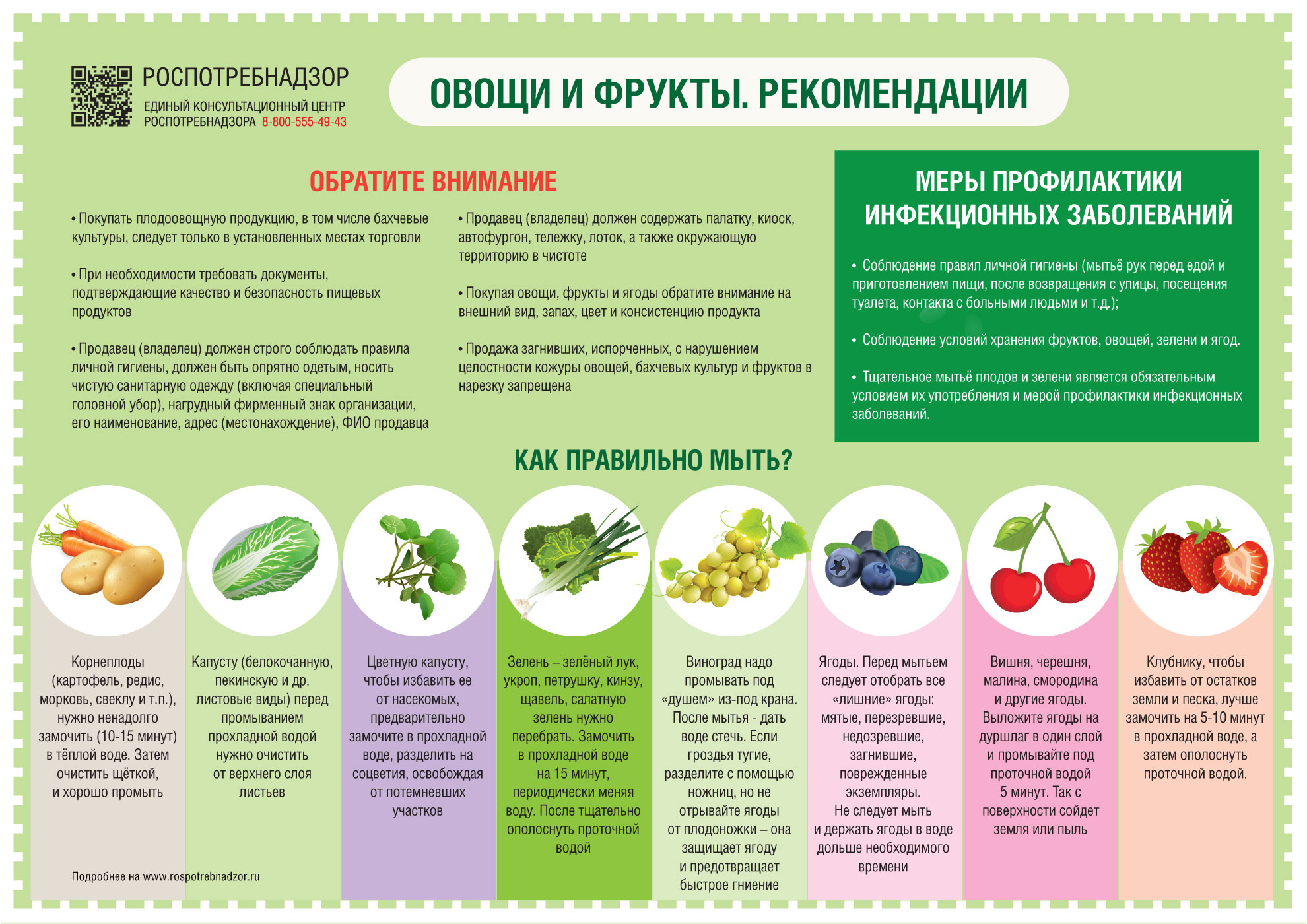 О рекомендациях, как правильно выбирать и мыть овощи и фрукты