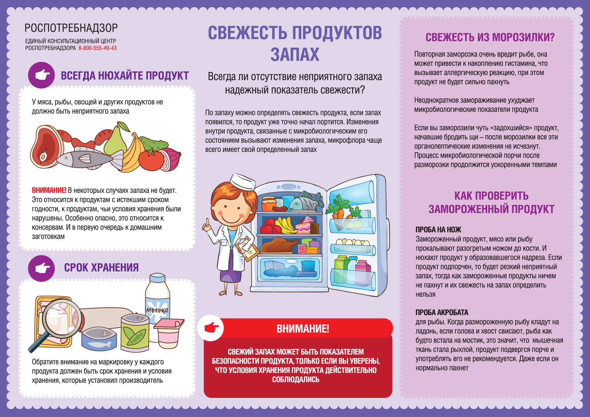 О рекомендациях потребителям по выбору свежих продуктов